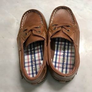 Carters Toddler Boys Boat Shoes Size 9 Brown Worn Once.